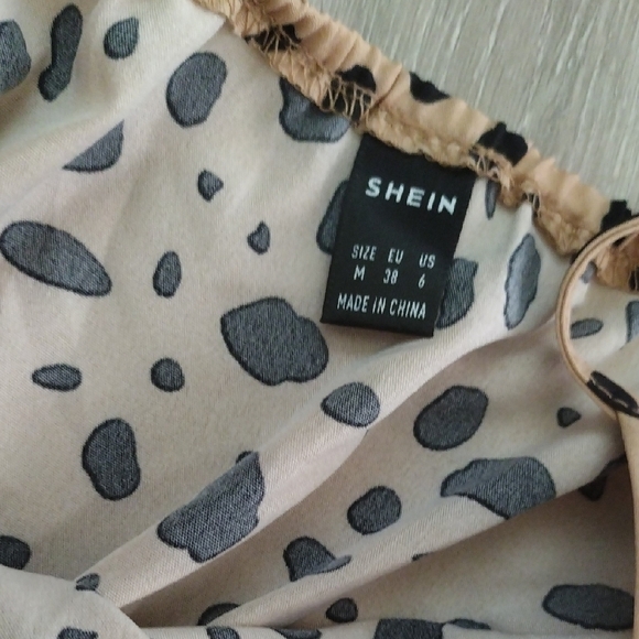 SHEIN Tan and Black One Strap Dress - Picture 7 of 12